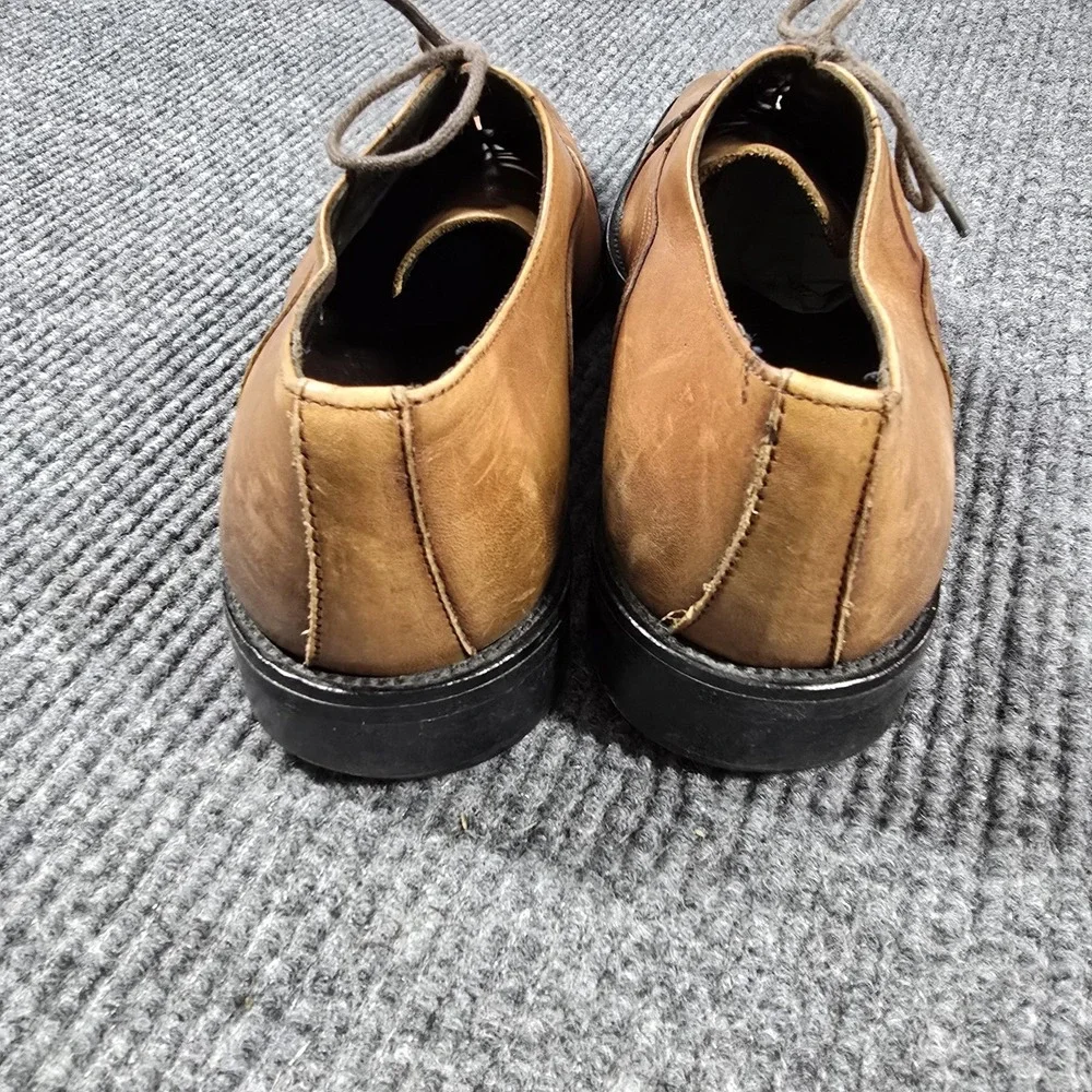 To Boot New York Shoes Mens Size 9 Brown Leather Cap Toe Oxford Dress Made Italy